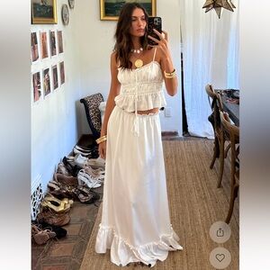 NWT 12th Tribe Elegant White Skirt